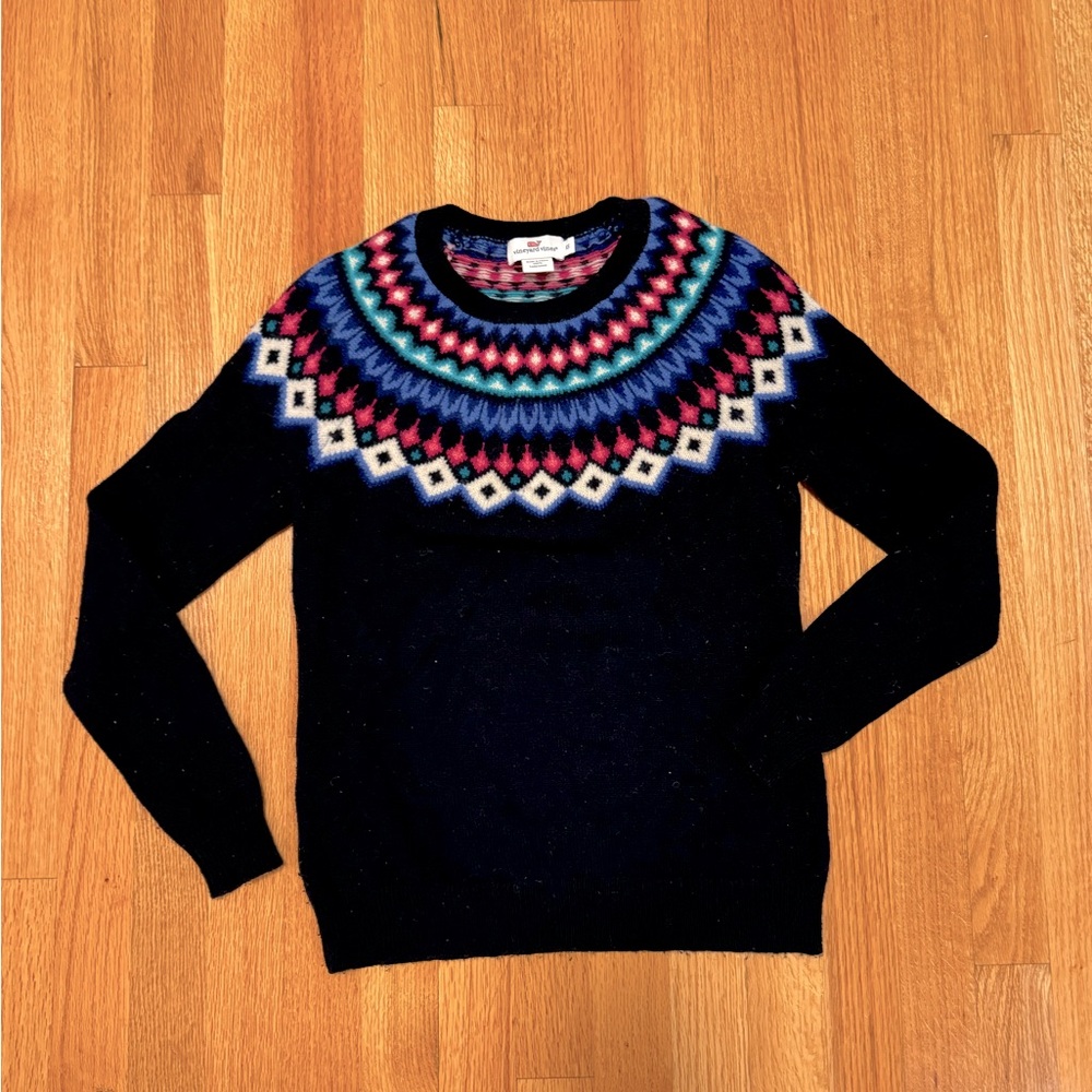 Vineyard Vines blue Fair Isle sweater. Size XS.